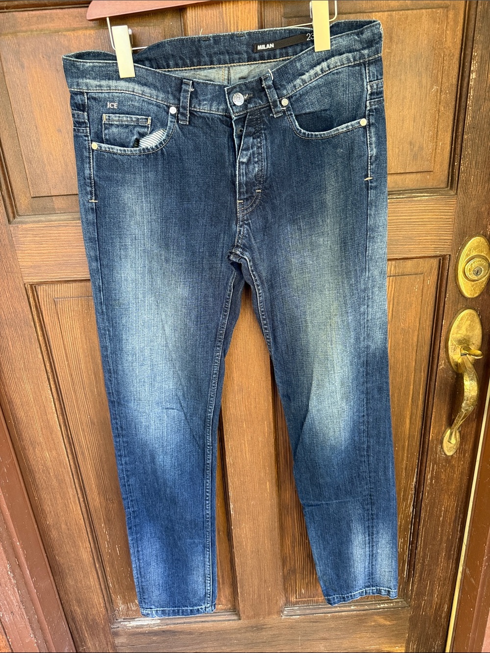 Milani Men’s Slim Jeans in Faded Blue Denim